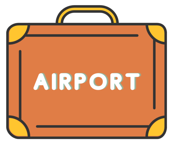 Airport services suitcase icon