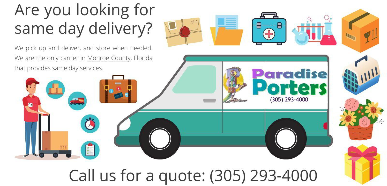 Paradise Porters carrier service graphic