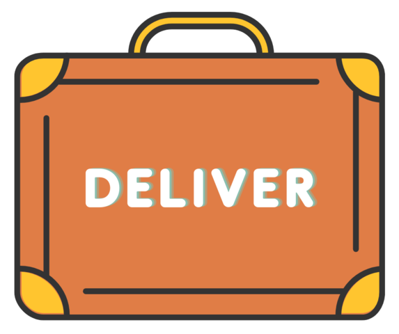 Deliver services suitcase icon